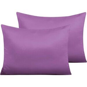 👉 2 Satin Pillow Cases for Hair and Skin, Luxury Hidden Zipper Pillowcases Soft